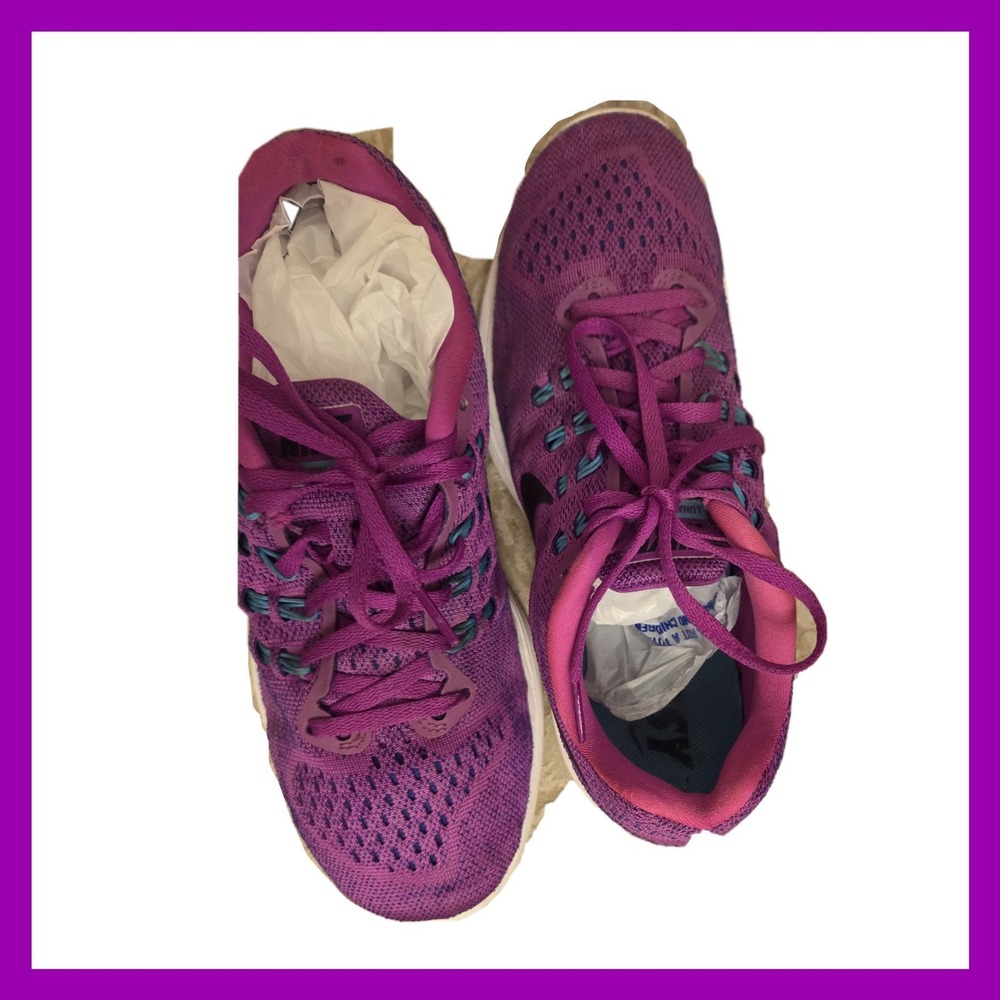 Nike LunarGlide 8 Running Shoes Womens 9 Purple EUC Lunarlon Flywire 843726-501 - Picture 2 of 3